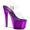 Pleaser Shoes By Pleaser USA SKY-308 Purple Chrome Platform Stripper Shoe