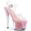 Pleaser Shoes By Pleaser USA SKY-308CF Crystal Flower Platform Stripper Shoe