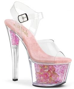 Pleaser Shoes By Pleaser USA SKY-308CF Crystal Flower Platform Stripper Shoe