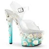 Pleaser Shoes By Pleaser USA SKY-308MERMD Seashell Exotic Dancer Shoes 7 Inch Heels