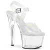 Pleaser Shoes By Pleaser USA SKY-308N-RBH Pleaser Shoes Clear Holographic Upper Stripper Shoes