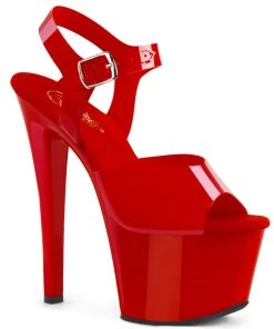 Pleaser Shoes By Pleaser USA 7 Inch Heels SKY-308N Pleaser Shoes Jelly Upper Stripper Shoes