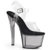 Pleaser Shoes By Pleaser USA SKY-308T Smoke Tinted Platform Stripper Sandal 7 Inch Heels
