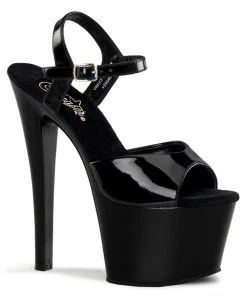 Pleaser Shoes By Pleaser USA SKY-309 Pleaser Shoes Black Patent Pole Dancing Shoe