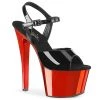 Pleaser Shoes By Pleaser USA SKY-309 Red Chrome Platform Stripper Shoes