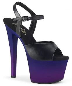Pleaser Shoes By Pleaser USA SKY-309BP Pleaser Shoes Blue Ombre Platform Exotic Dancer Shoes 7 Inch Heels