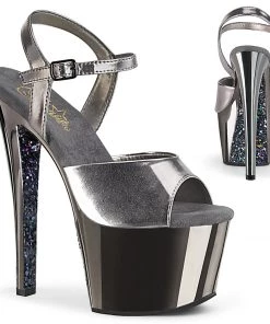 Pleaser Shoes By Pleaser USA SKY-309TTG Pewter Platfrom Exotic Dancer Shoe 7 Inch Heels