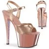 Pleaser Shoes By Pleaser USA SKY-309TTG Metallic Rose Gold Pole Dancing Sandals 7 Inch Heels