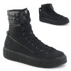 Unisex Demonia Footwear SNEEKER-270 Demonia Shoes Studded High Top Creeeper Sneaker