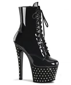 Pleaser Shoes By Pleaser USA Booties And Ankle High Boots STARDUST-1020-7 Pleaser Shoes Rhinestone Stripper Boot