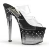 Pleaser Shoes By Pleaser USA STARDUST-702T Black Tinted Platform Stripper Shoes