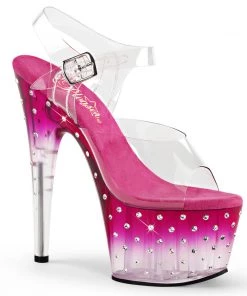 Pleaser Shoes By Pleaser USA 7 Inch Heels STARDUST-708T Pleaser Shoes Clearance Shoes