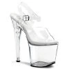 Pleaser Shoes By Pleaser USA 7 Inch Heels TABOO-708 Pleaser Shoes Clear Heels Pole Dancing Shoe