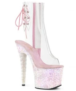 Pleaser Shoes By Pleaser USA Halloween Costume Footwear UNICORN-1018C Pleaser Shoes Unicorn Stripper Boots