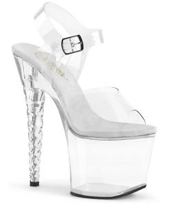 Pleaser Shoes By Pleaser USA UNICORN-708 Pleaser Shoes Clear 7 Inch Unicorn Horn Stripper Shoe 7 Inch Heels