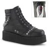 Unisex Demonia Footwear V-CREEPER-565 Demonia Shoes Studded Creeper Bootie