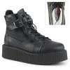 V-CREEPER-566 Demonia Shoes Creeper Sole Bootie Unisex Demonia Footwear