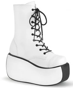 VIOLET-120 Demonia Shoes White Platform Boots