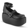Demonia Shoes VIOLET-32 Black Vegan Gothic Platform Demonia Shoe