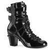Women's Demonia Footwear VIVIKA-128 Demonia Shoes Gothic Coffin Buckle Boot