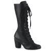 Women's Demonia Footwear VIVIKA-205 Demonia Shoes Mid Calf Lace Up Boot