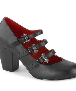 Halloween Costume Footwear VIVIKA-38 Demonia Shoes Bat Buckle Gothic Pump