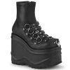 Women's Demonia Footwear WAVE-110 Demonia Shoes Platform Wave Gothic Boot