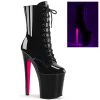 Pleaser Shoes By Pleaser USA XTREME-1020TT Blacklight Bottom Ankle High Exotic Dancer Boot Booties And Ankle High Boots