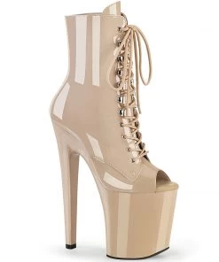 Pleaser Shoes By Pleaser USA XTREME-1021 Pleaser Shoes Peep Toe Ankle Stripper Boot Booties And Ankle High Boots