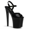 Pleaser Shoes By Pleaser USA XTREME-809 Pleaser Shoes Black Patent 8 Inch Exotic Dancer Shoes